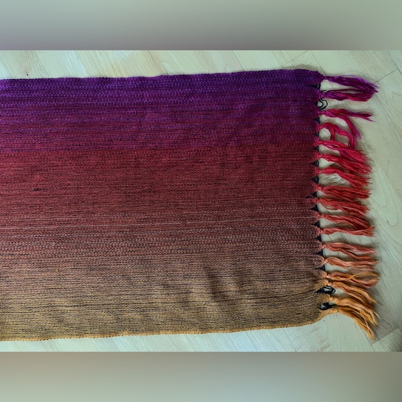 🎨Ombré 100% New Wool Scarf in Mustard/Orange/Pink | McKernan | Ireland 17”x80” - Picture 11 of 17